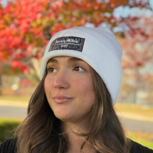 Port & Co Knit Beanie: White