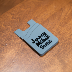 Dual Pocket Cell Phone Sleeve with Adhesive Backing: Grey