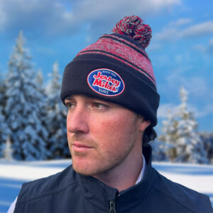 New Era Beanie - Black/Scarlet